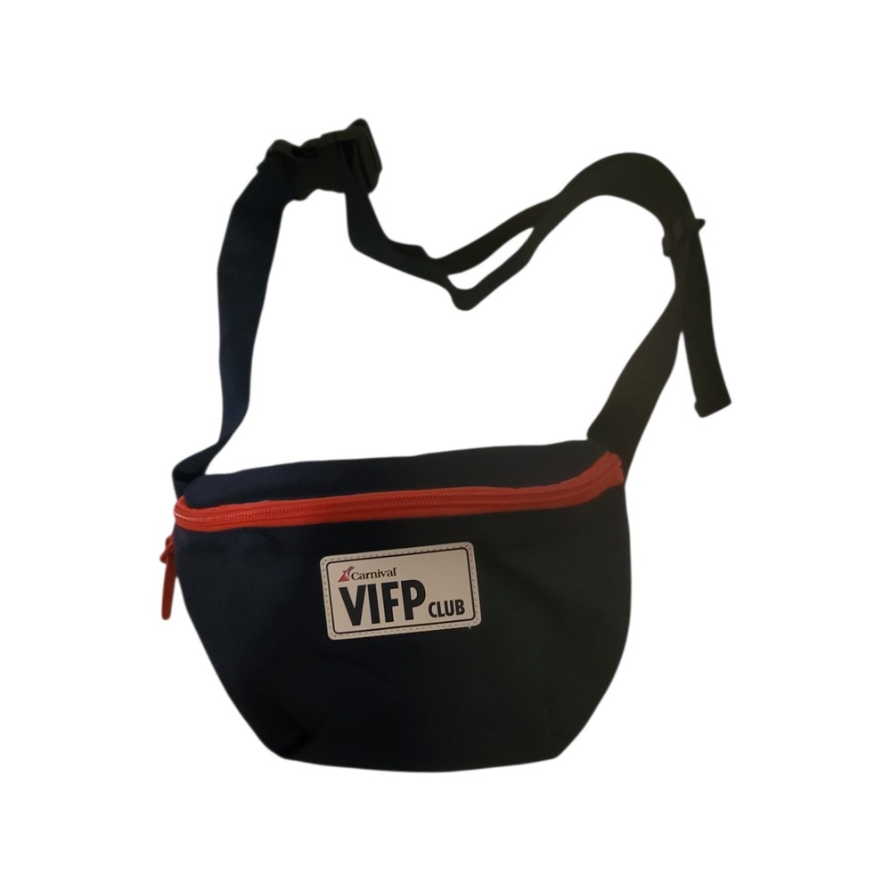 Carnival Cruise Line VIFP Club Fanny Pack Navy Blue Red Trim Waist‎ Bag Travel